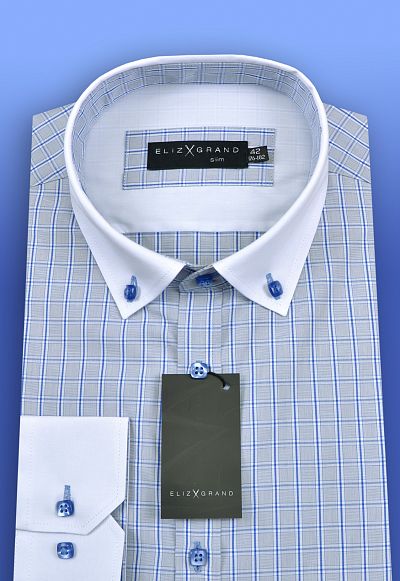 Сорочка GRY/A сер.в син.кл